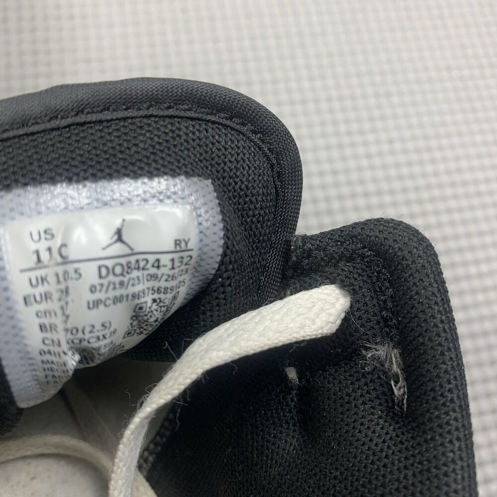 Nike Air Jordan 1 Mid Athletic Shoes "White/Black" DQ8424-132 Size 11 C - Picture 8 of 8